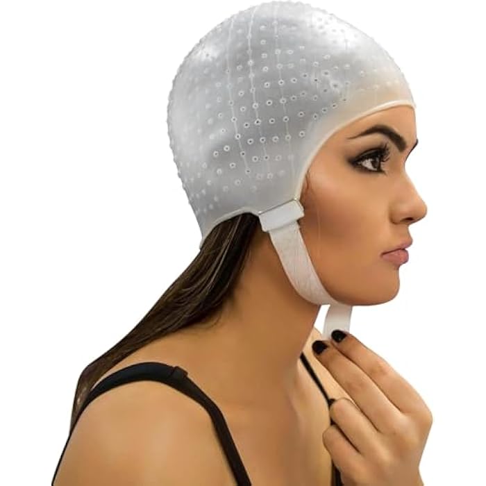 Highlight Hair Dye Cap Silicone Hair Dye Cap Elastic Reusable Hair Dye Cap with Pre-Drilled Half Bow Holes for Thick and Long Hair Professional Highlighting Lightening - Image 3